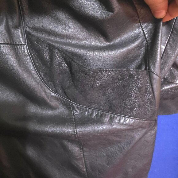 Pelle Studio Womens Leather Jacket Black M Thinsulate Thermal Insulation Snap Cl - Picture 6 of 12